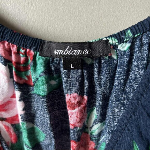 Ambiance Off Shoulder Romper with Maxi Overlay – Size L - Picture 3 of 6